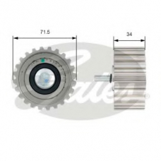 T42183 GATES Паразитный / ведущий ролик, зубчатый ремень