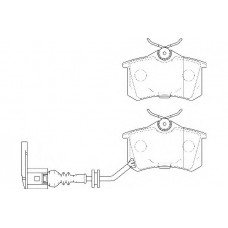 WBP20961F WAGNER LOCKHEED Комплект тормозных колодок, дисковый тормоз