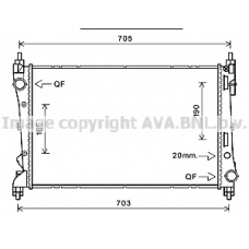 FT2449 AVA Радиатор, охлаждение двигателя