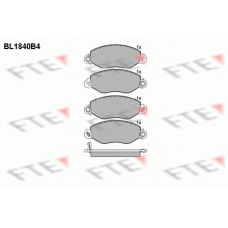 BL1840B4 FTE Комплект тормозных колодок, дисковый тормоз