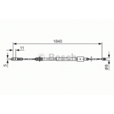 1 987 477 712 BOSCH Трос, стояночная тормозная система