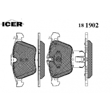 181902 ICER Комплект тормозных колодок, дисковый тормоз