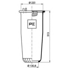 084.249-70A PE Automotive Кожух пневматической рессоры