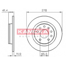 1032576 KAMOKA Тормозной диск