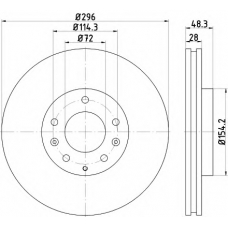 8DD 355 115-781 HELLA PAGID Тормозной диск