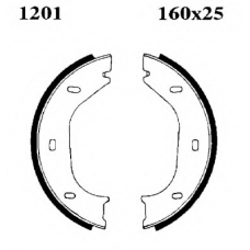 01201 BSF Комплект тормозных колодок, стояночная тормозная с