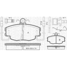 8110 10041 TRIDON Brake pads - front