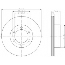 8DD 355 106-241 HELLA Тормозной диск