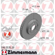 590.2575.20 ZIMMERMANN Тормозной диск