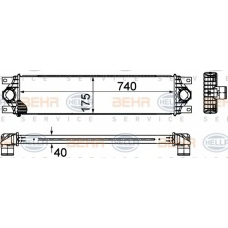 8ML 376 899-011 HELLA Интеркулер