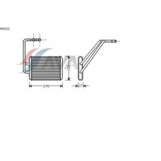 HY6121 AVA Теплообменник, отопление салона