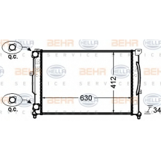 8MK 376 766-354 HELLA Радиатор, охлаждение двигателя