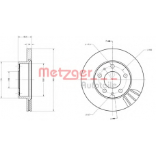 6110252 METZGER Тормозной диск