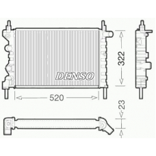 DRM20031 DENSO Радиатор, охлаждение двигателя