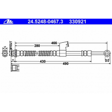 24.5248-0467.3 ATE Тормозной шланг