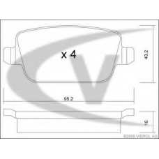 V25-8126 VEMO/VAICO Комплект тормозных колодок, дисковый тормоз