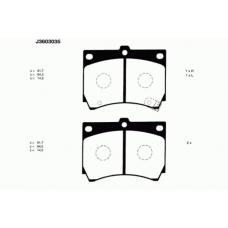 J3603035 NIPPARTS Комплект тормозных колодок, дисковый тормоз