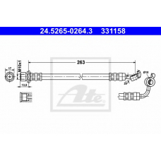 24.5265-0264.3 ATE Тормозной шланг