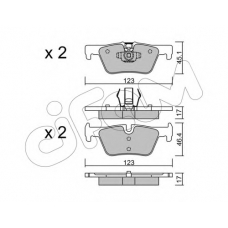 822-962-0 CIFAM Комплект тормозных колодок, дисковый тормоз