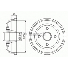 0 986 477 265 BOSCH Тормозной барабан