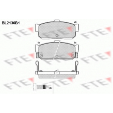 BL2136B1 FTE Комплект тормозных колодок, дисковый тормоз