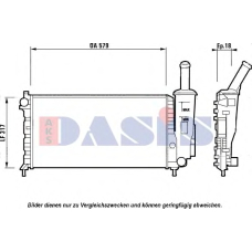 080068N AKS DASIS Радиатор, охлаждение двигателя