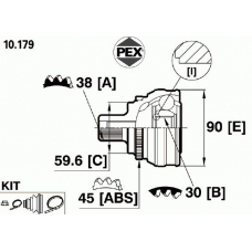 10.179 PEX Шарнир, приводной вал
