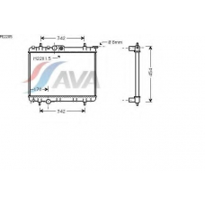PE2205 AVA Радиатор, охлаждение двигателя