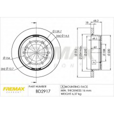 BD-2917 FREMAX Тормозной диск