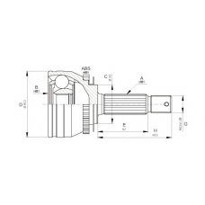 CVJ5674.10 OPEN PARTS Шарнирный комплект, приводной вал