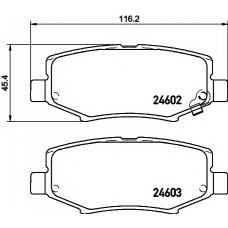 8DB 355 014-381 HELLA PAGID Комплект тормозных колодок, дисковый тормоз