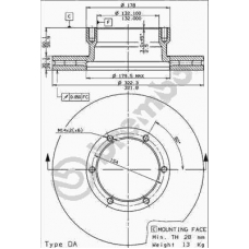 09.7322.20 BREMBO Тормозной диск