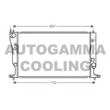 105182 AUTOGAMMA Радиатор, охлаждение двигателя