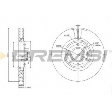 DBB152V BREMSI Тормозной диск