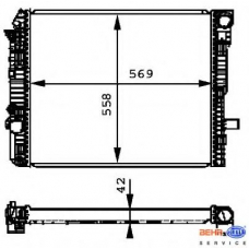 8MK 376 721-271 HELLA Радиатор, охлаждение двигателя