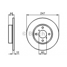 0 986 479 B45 BOSCH Тормозной диск