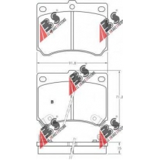 36727 OE ABS Комплект тормозных колодок, дисковый тормоз