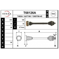 T68126A EAI Приводной вал