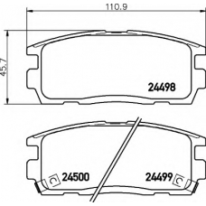 8DB 355 012-951 HELLA Комплект тормозных колодок, дисковый тормоз