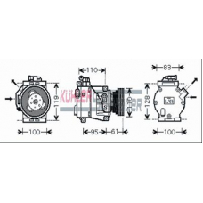 8411551 KUHLER SCHNEIDER Компрессор, кондиционер