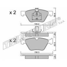 261.0 TRUSTING Комплект тормозных колодок, дисковый тормоз