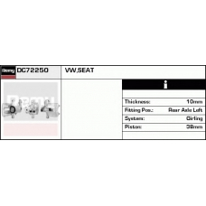 DC72250 DELCO REMY Тормозной суппорт