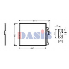 052180N AKS DASIS Конденсатор, кондиционер