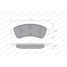 151-1279 WEEN Комплект тормозных колодок, дисковый тормоз