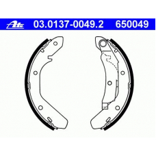 03.0137-0049.2 ATE Комплект тормозных колодок