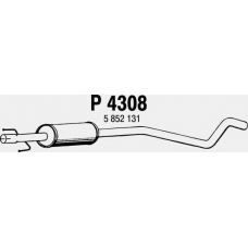 P4308 FENNO Средний глушитель выхлопных газов