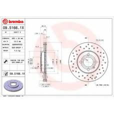 09.5166.1X BREMBO Тормозной диск