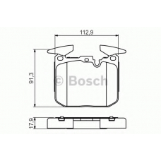 0 986 494 701 BOSCH Комплект тормозных колодок, дисковый тормоз