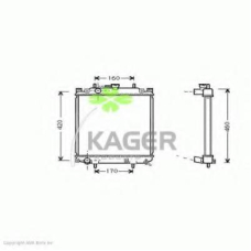 31-0294 KAGER Радиатор, охлаждение двигателя