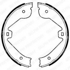 LS1995 DELPHI Комплект тормозных колодок, стояночная тормозная с